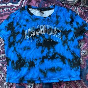 SHEIN blue and black crop top!